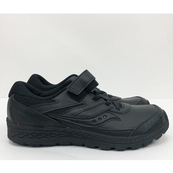 Saucony Boys Mens Cohesion 13 Athletic Shoes 6.5 Black AC Closure Non Slip NWOB - Picture 1 of 10